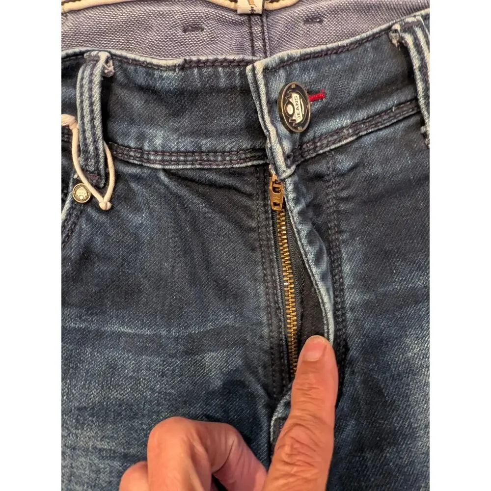 Dell Denim Men's Blue Jeans made in India Sz 34 Stragiht Leg